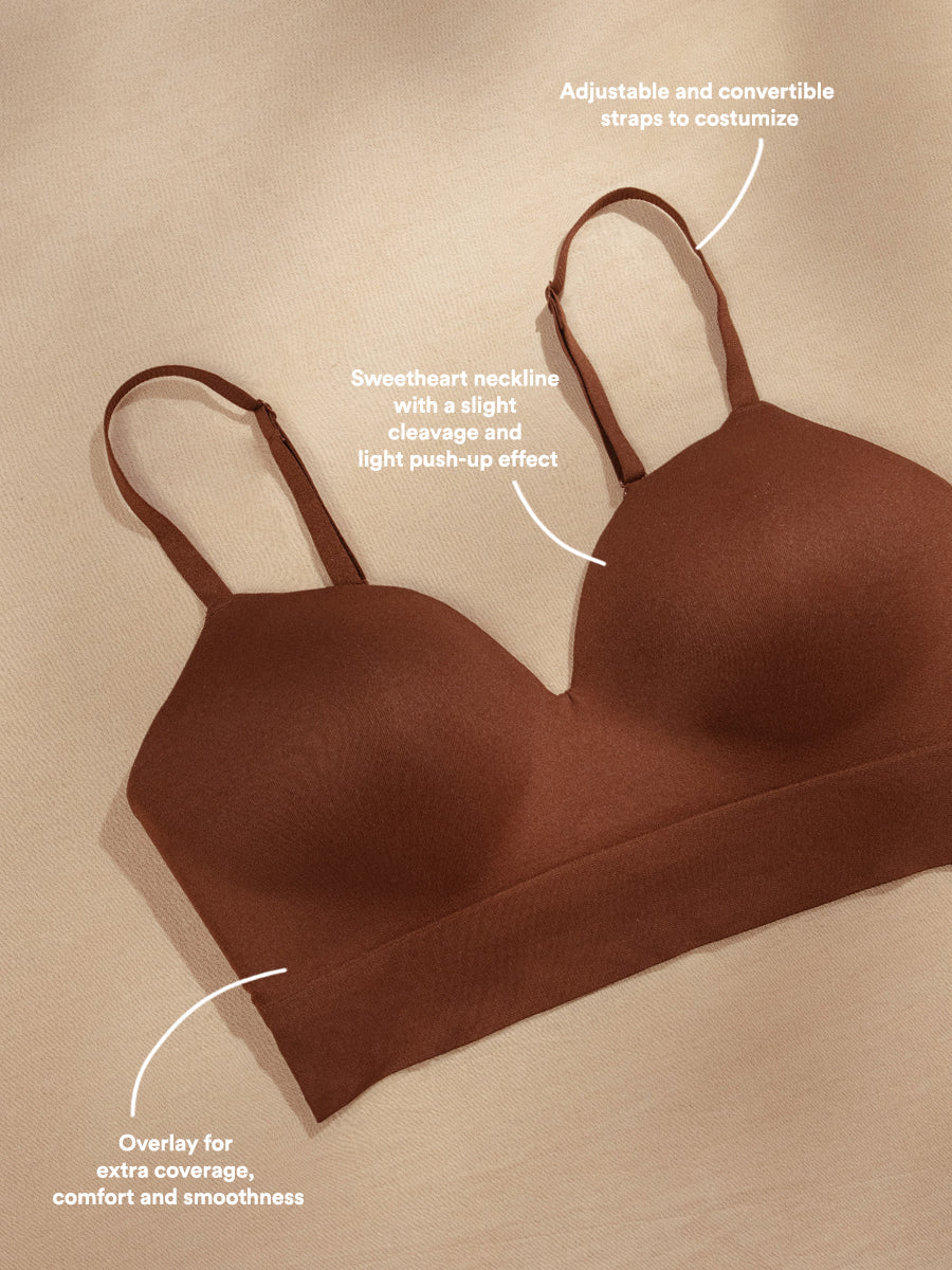 Supportive Comfort Wireless Shaping Bra chocolate look