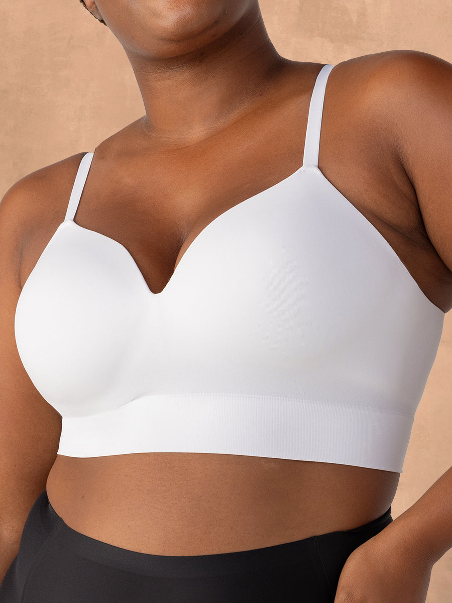 Supportive Comfort Wireless Shaping Bra white front