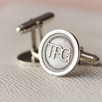 Monogram Cufflinks - Luxury S00 Silver