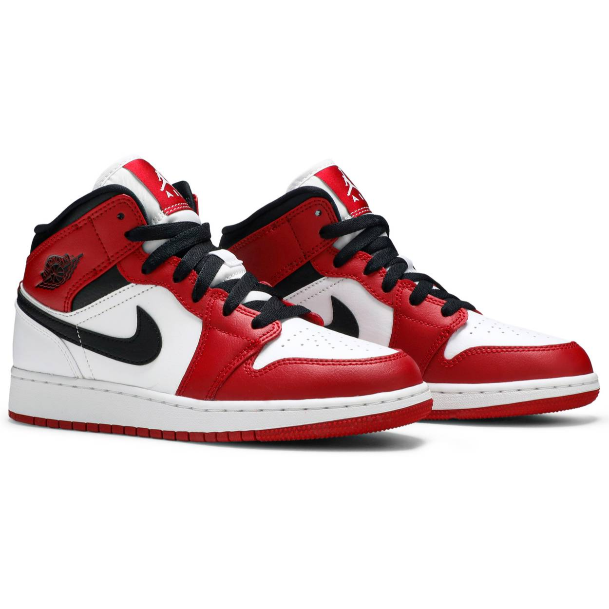 nike air jordan 1 mid chicago white toe