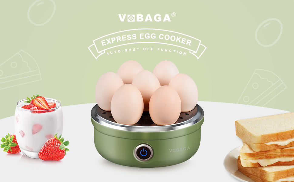 Electric Egg Cooker Rapid Egg Boiler with Auto Shut Off for Soft Stain –  vobaga