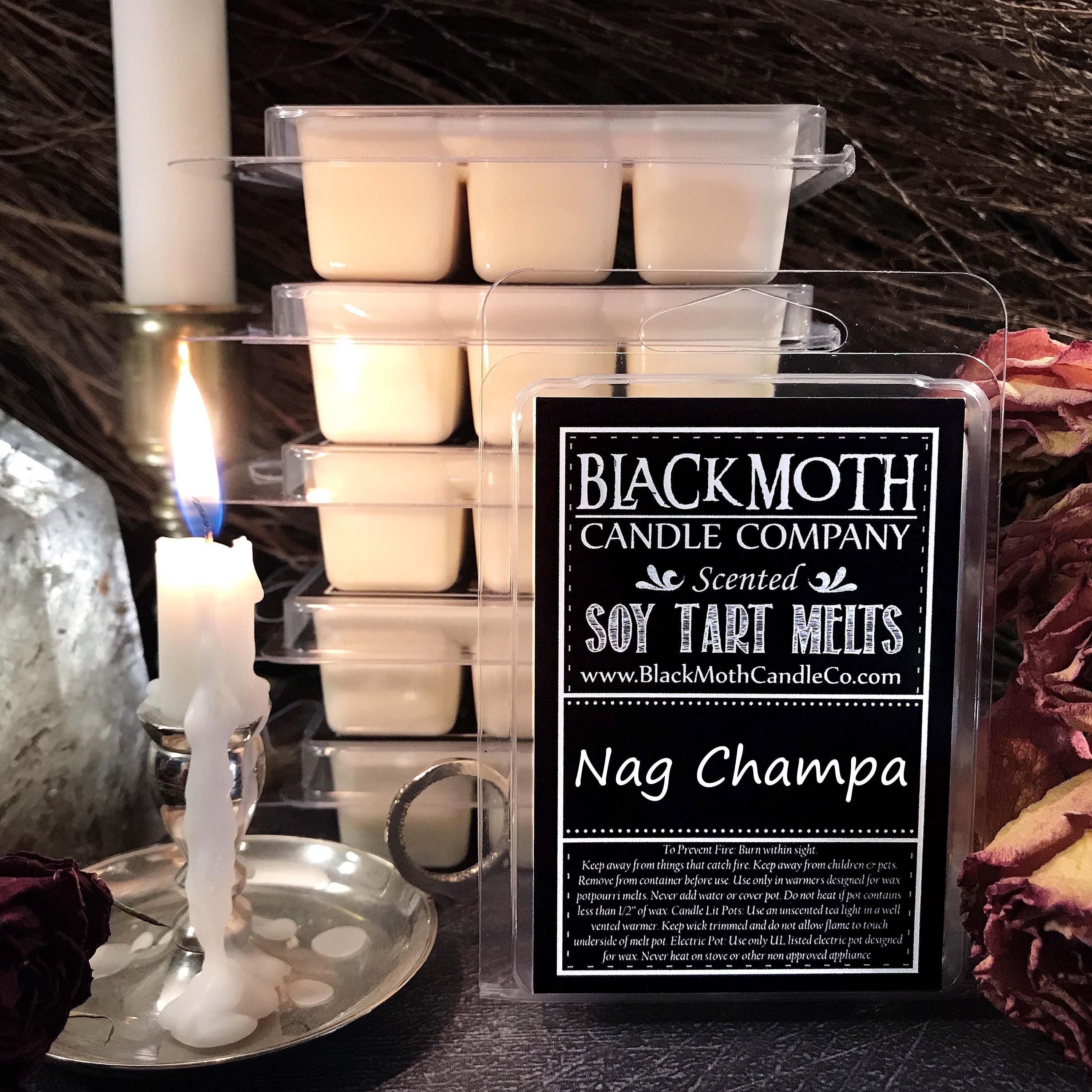 Nag Champa Scented Soy Wax Melts – Black Moth Candle