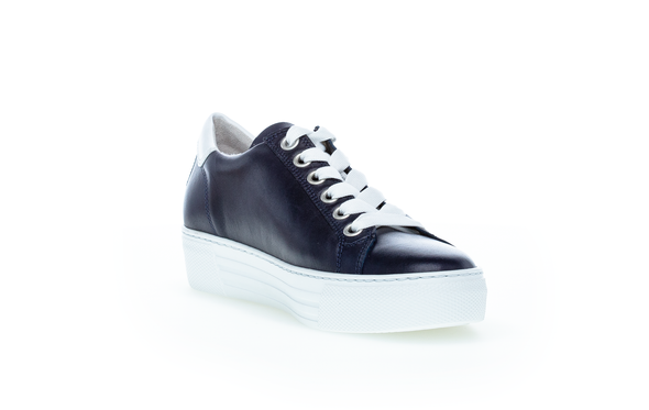 Gabor 26.465.66 Comfort Navy Blue & White Sneakers with Zip