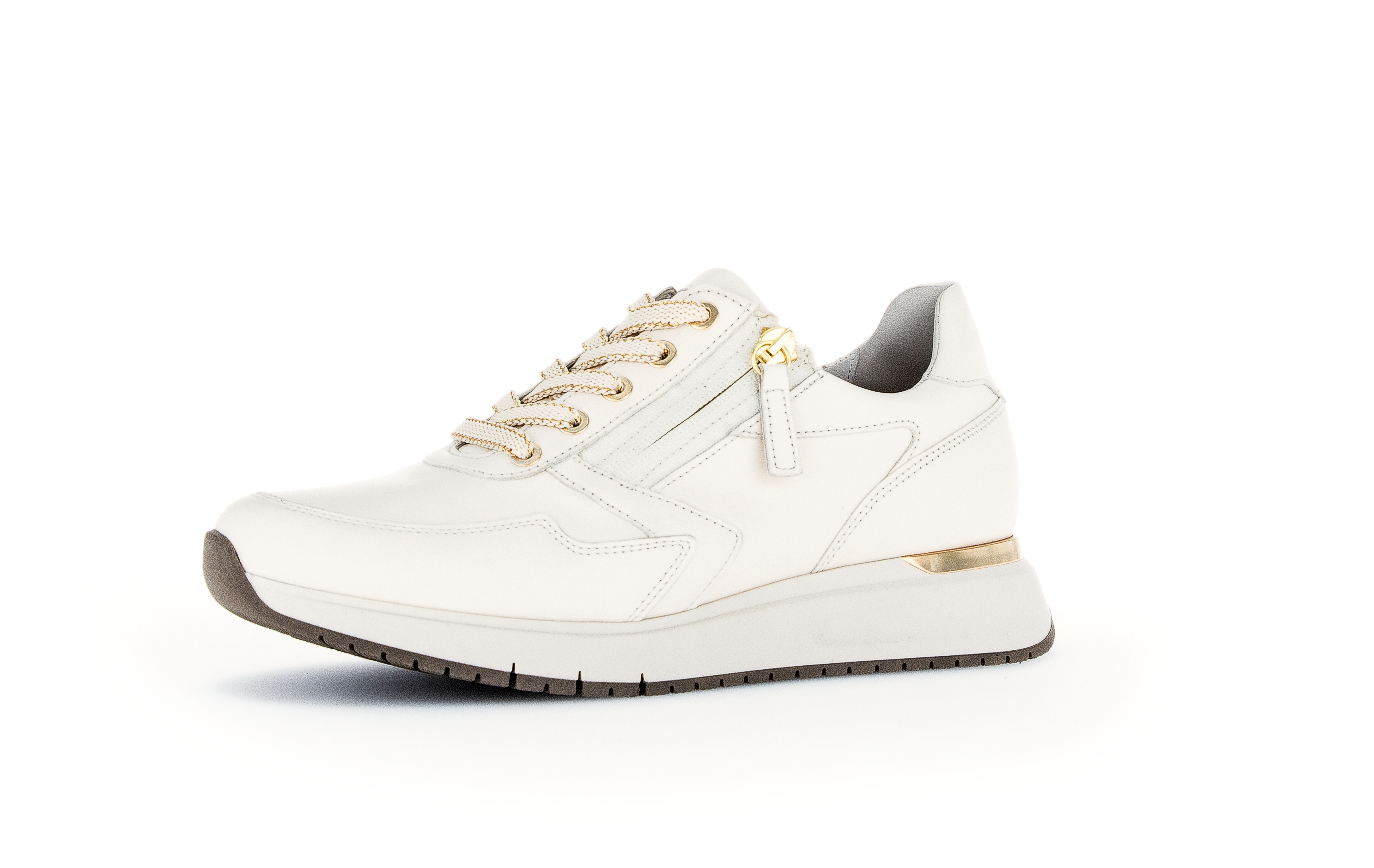 Persuasion konvertering kok Gabor 96.448.53 Comfort Cream & Gold H Fit Sneakers with Zip – The Shoe  Parlour