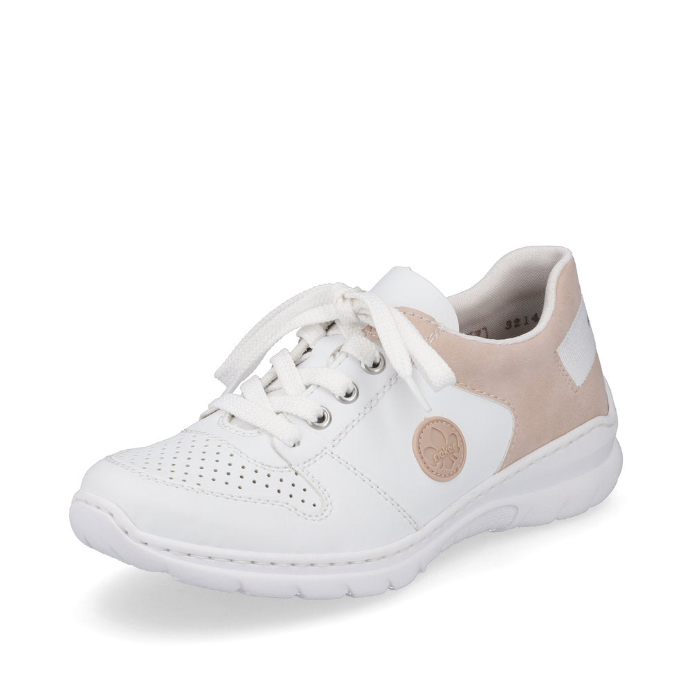 Rieker L3214-80 White & Rose Trainers with Memosoft Insoles – The Shoe ...