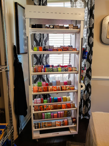 DIY Rolling Ribbon Storage Organizer Rack – Kim & Garrett Make It!