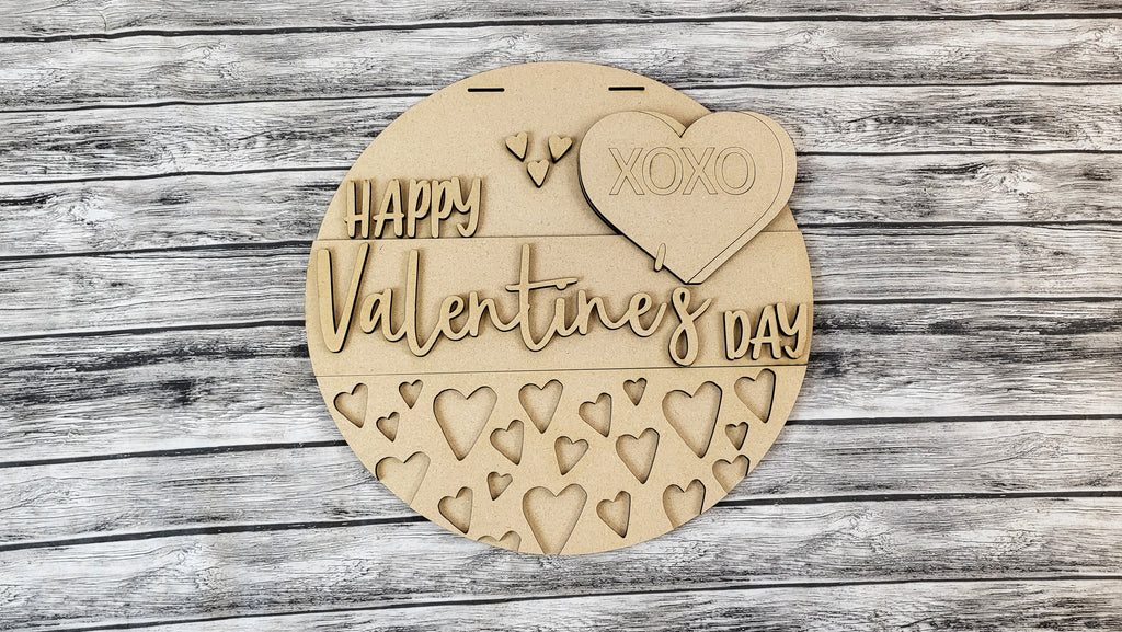 Unfinished Wood Hearts, Wood Valentine Hearts, DIY Tiered Tray