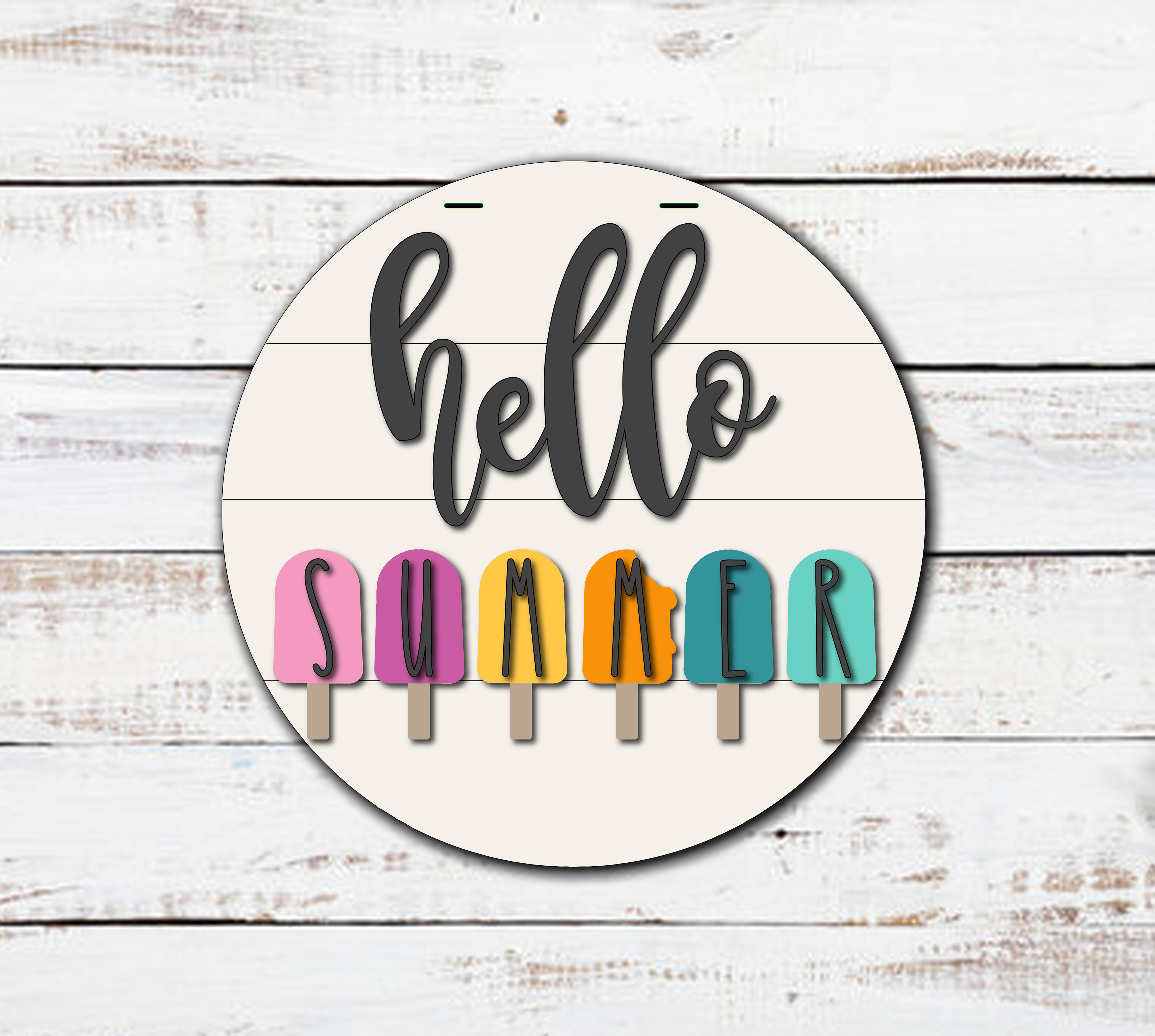 Download Hello Summer Popsicles 18 Round Door Hanger Svg Kim Garrett Make It