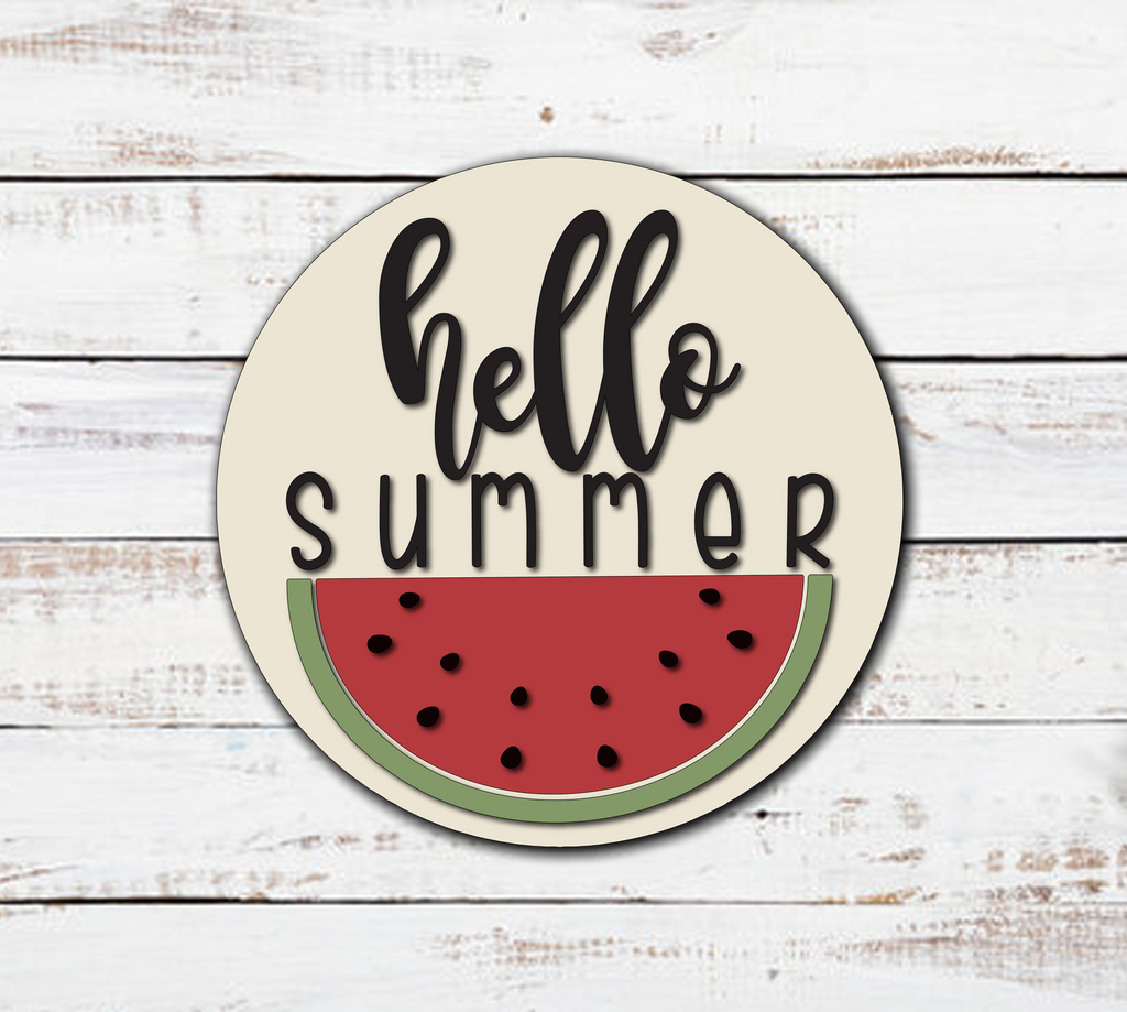 Download Hello Summer Watermelon Door Hanger Svg Kim Garrett Make It