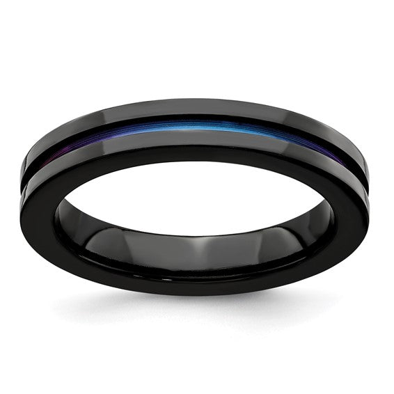 4mm Edward Mirell Titanium Rainbow Anodized Band