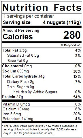 Bartleby's Seitan Nuggets - Nutrition Facts
