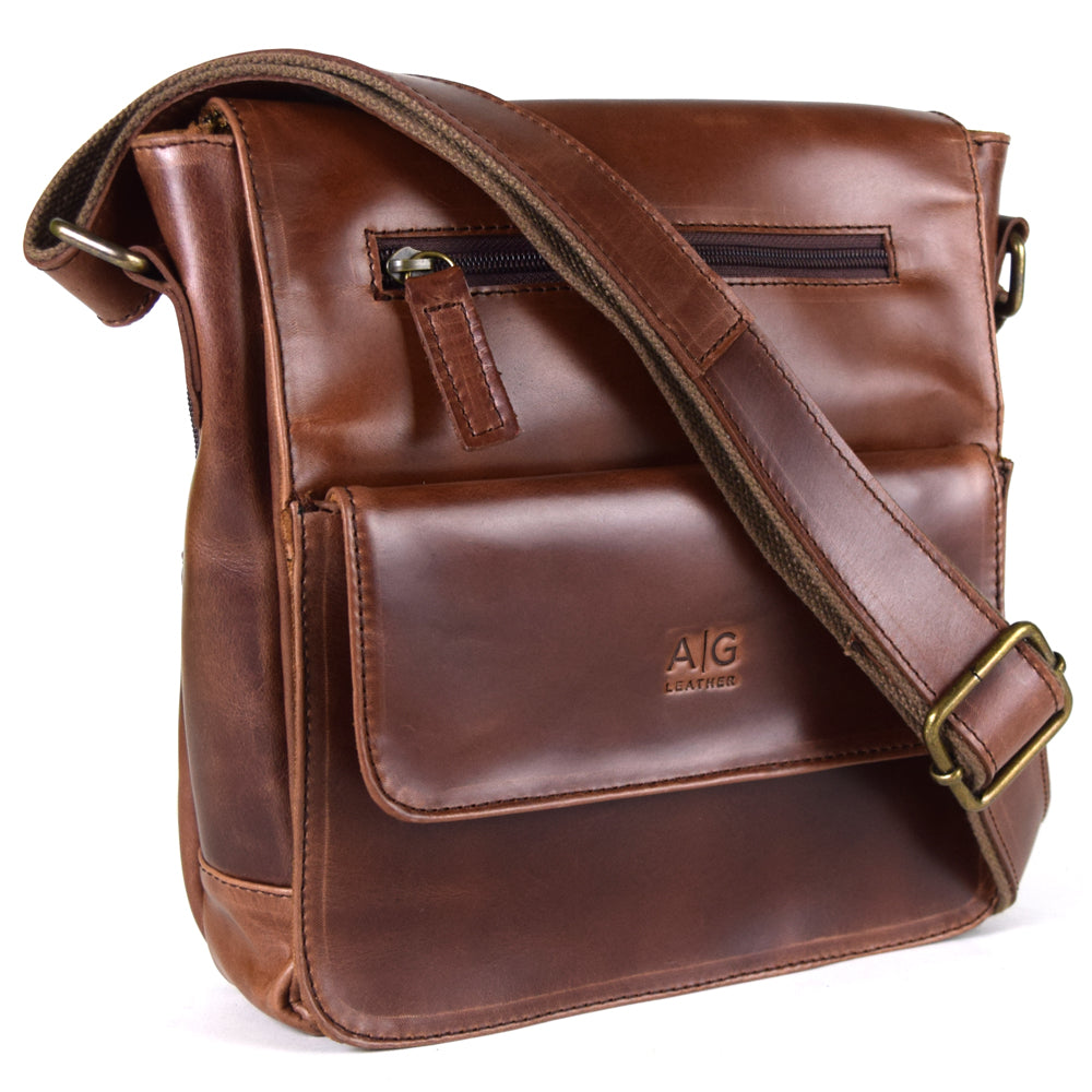 City streamer PM Cognac Autruche Leather Bag