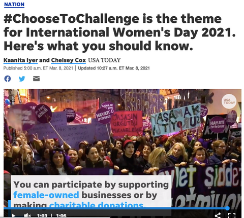 International Womens Day 2021 Support Women Owned Business Choose To Challenge 