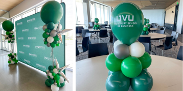 Balloon Party Crazy Towers with Balloon Centerpieces at UVU