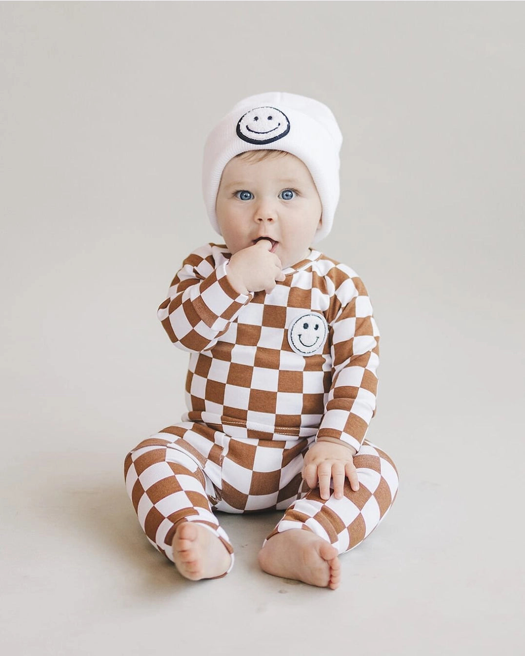 Checkered Smiley Lounge Set