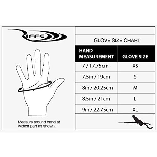 Riffe 2.0mm Digi-Tek Amara Gloves Sixe Chart