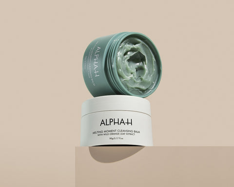 alpha-h melting moment cleansing balm original and sage