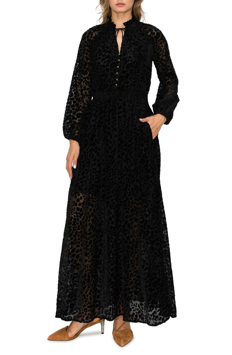 MELLODAY Velvet Burnout Maxi Dress – The Frum Shopper