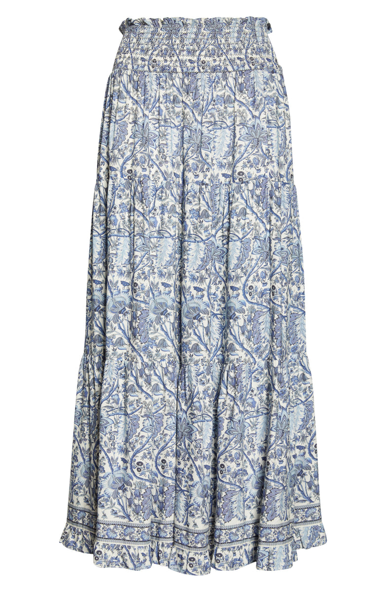 MAX STUDIO Floral Smocked Tiered Maxi Skirt – The Frum Shopper