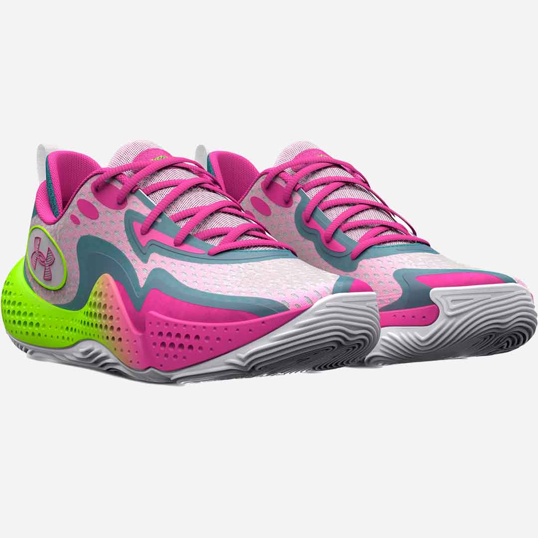 Under Armour Spawn 5 in White / Still Water / Rebel Pink