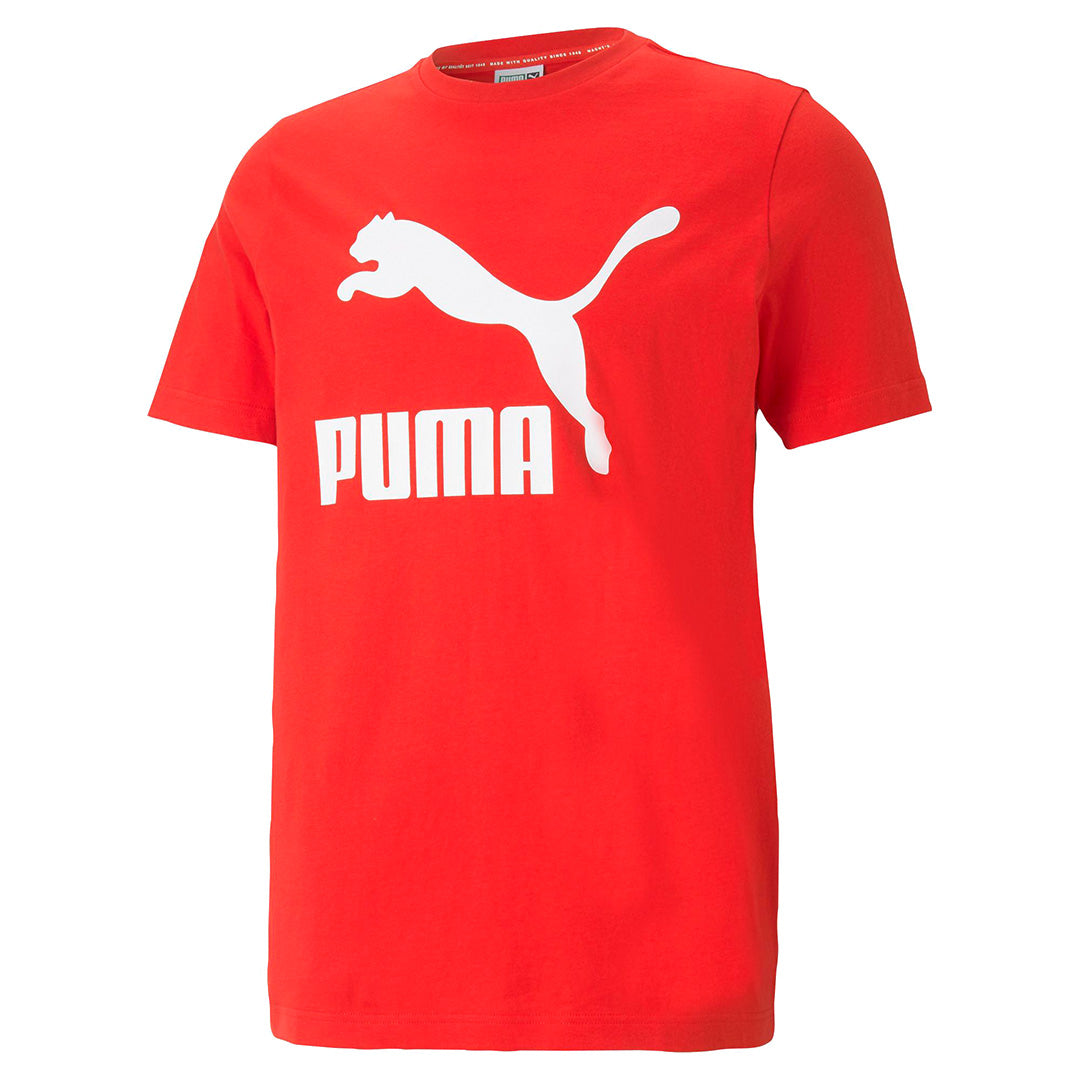 Puma Men's Classics Logo Tee in High Risk Red