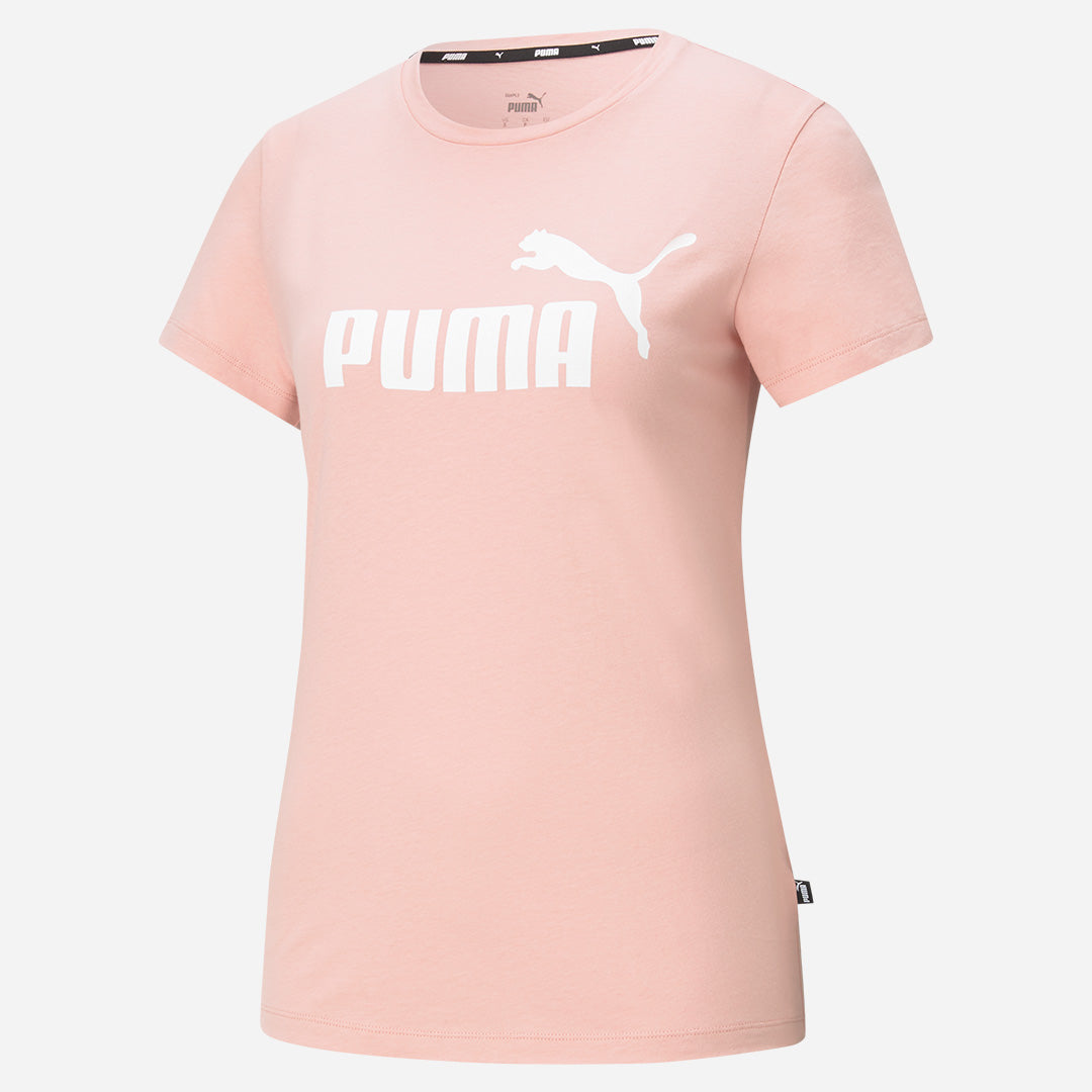 Puma ESS Logo Tee in Bridal Rose