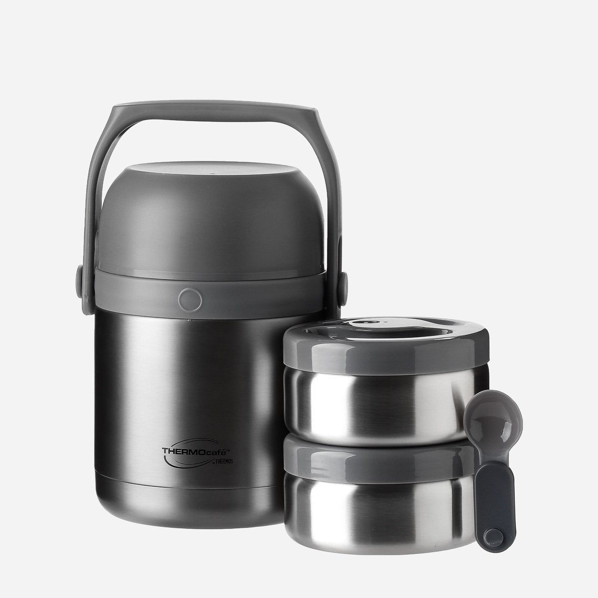 Thermos Vacuum Insulated Soup Lunch Set 400ml Black Gray JBY-801 BKGY New