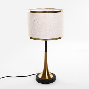 white and gold lamp table