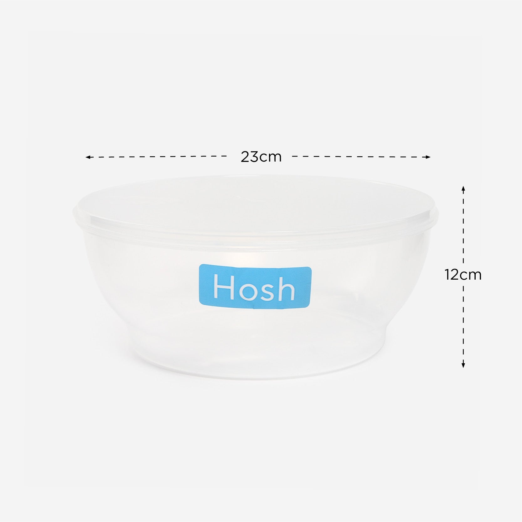 Hosh Set of 2 XL Round Bowl Container (Clear) - 2.5L