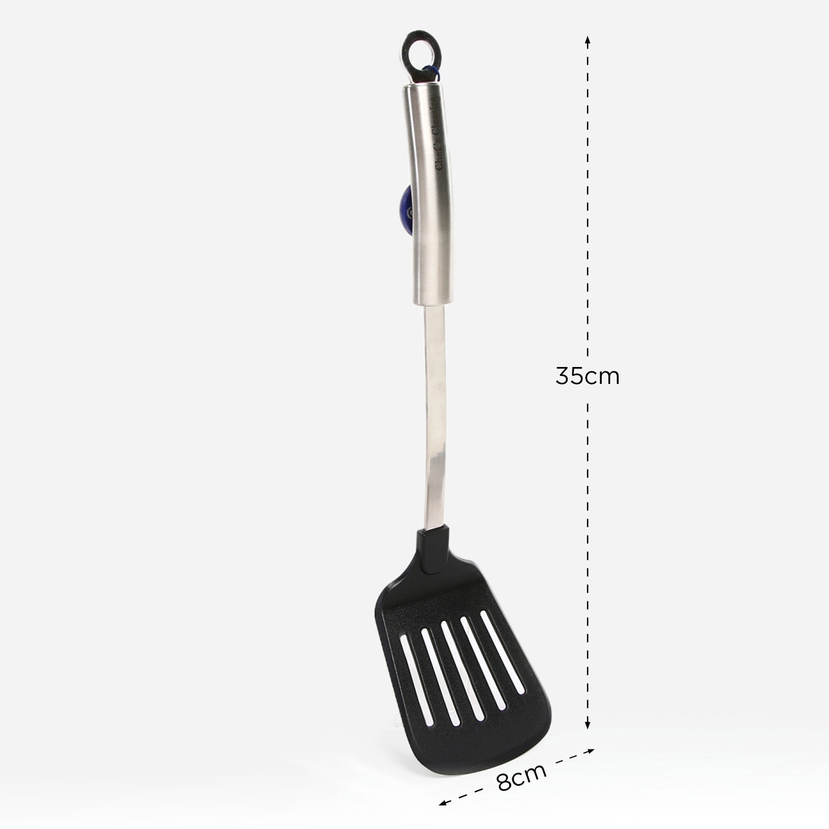 HUBERT® Stainless Steel Slotted Turner with Nylon Head - 13L