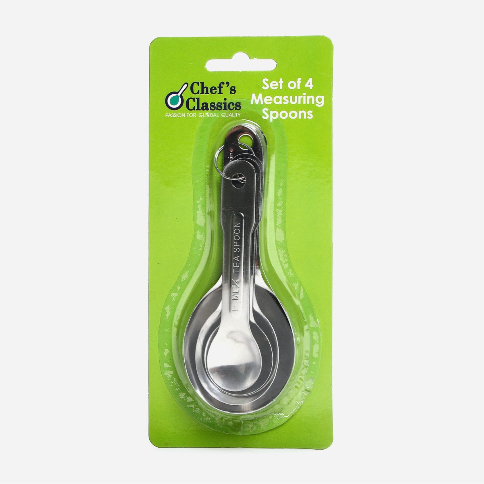 Chef's Stainless Steel Measuring Spoons - Set of 4 – Jean Patrique