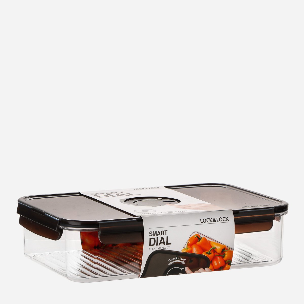 Lock & Lock Rect. Short Food Container 3.9L w/ Divider