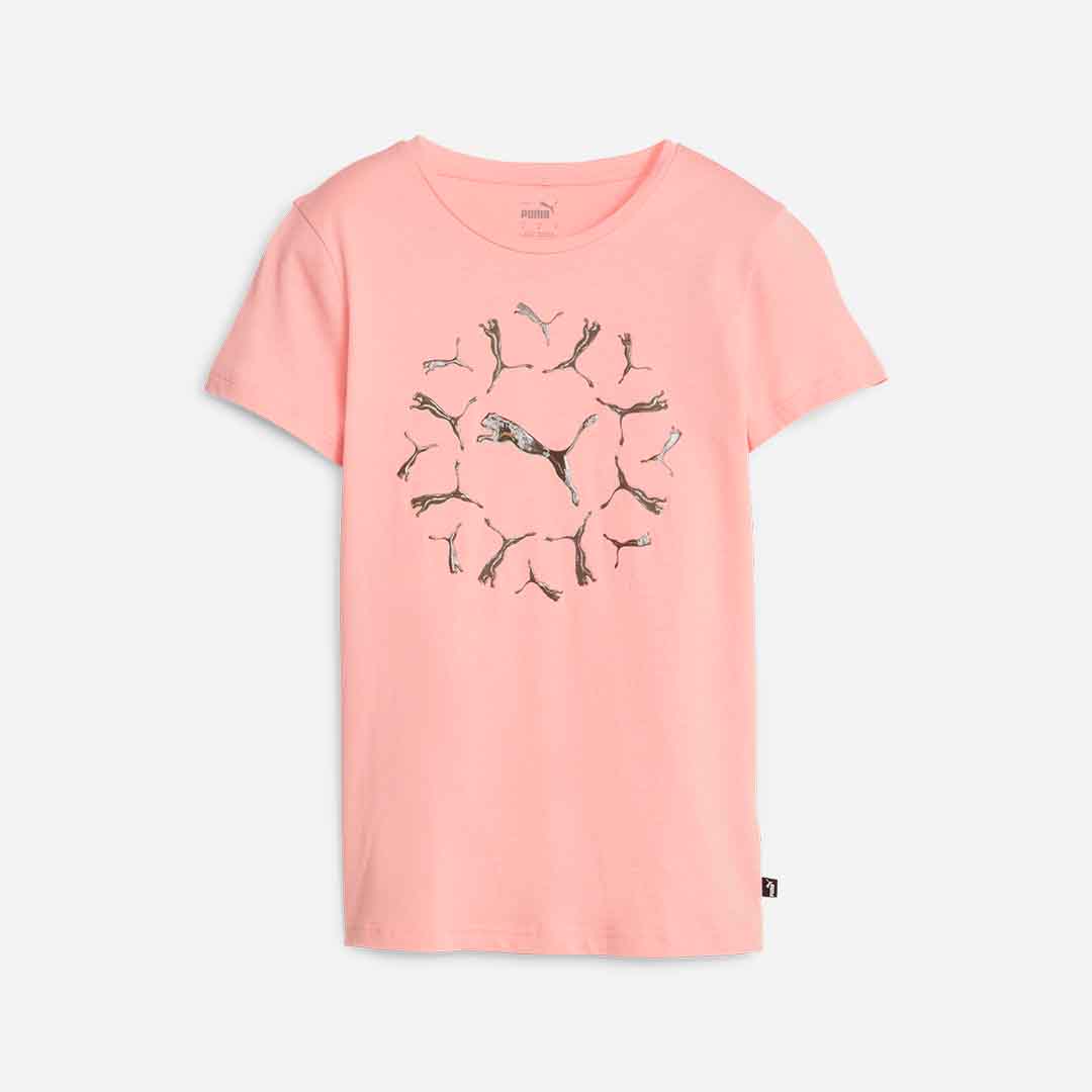 Puma Women ESS+ Graphic Tee Pink in