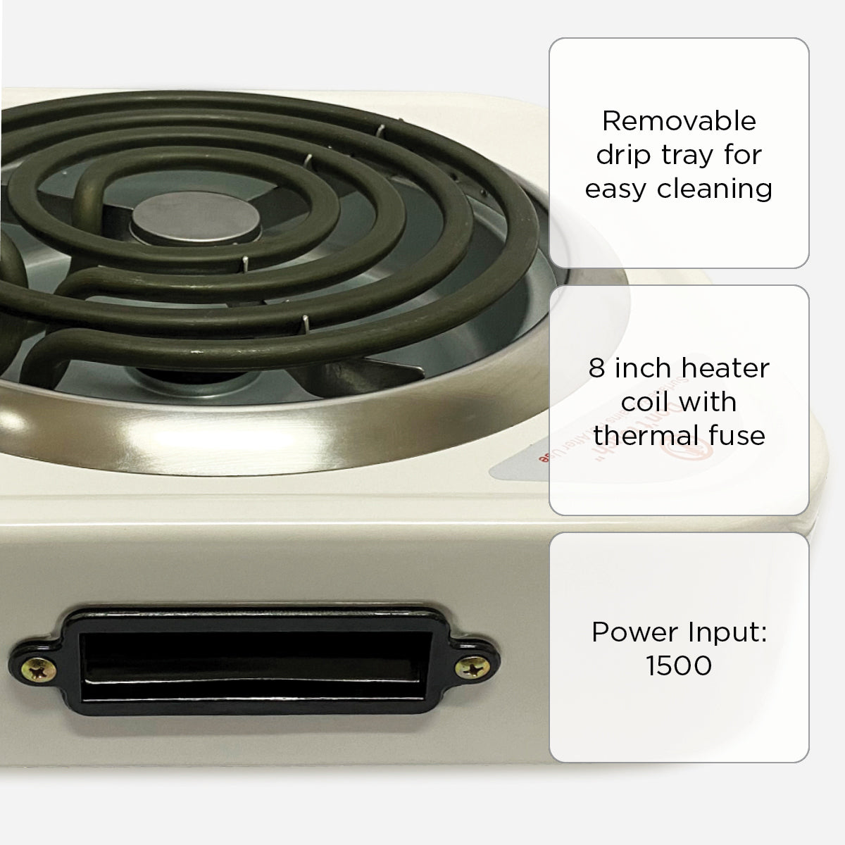 SKUSHOPS 1000W Electric Single Burner Coil Heating Hot Plate Stove