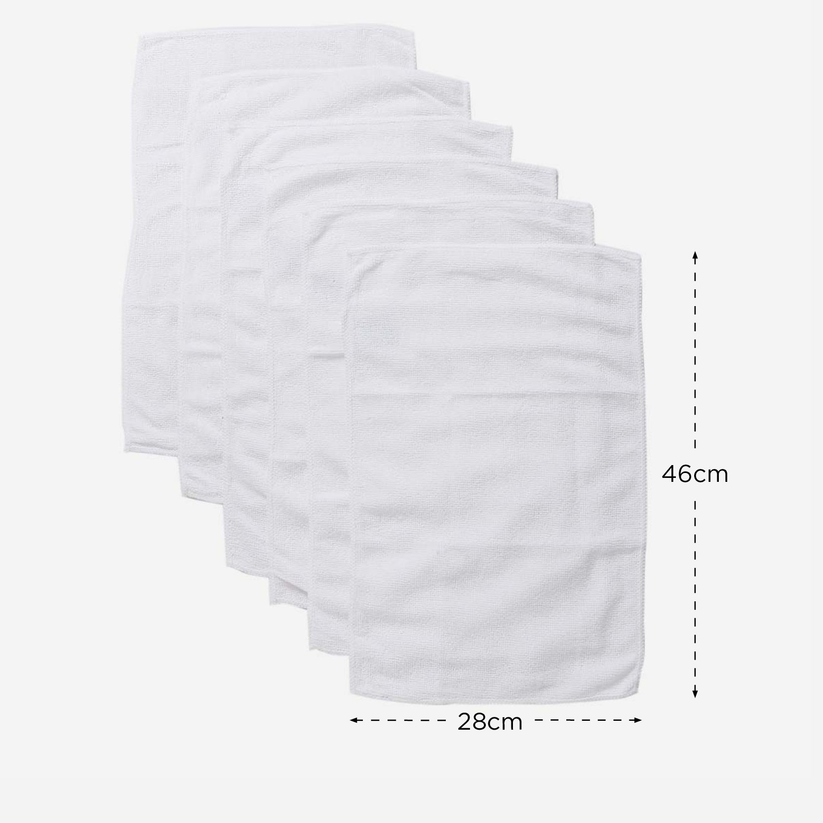 SM Home Micro Hand Towel 6 pc set (White) - 11x18in