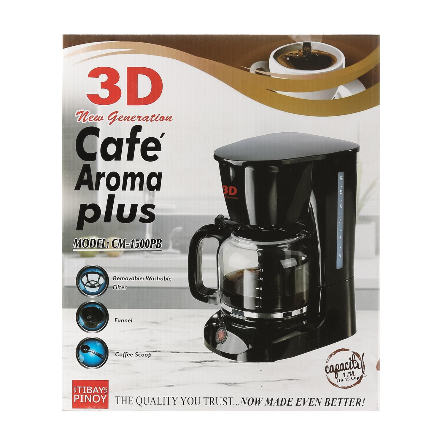 3D Cafe Aroma Plus Coffee Maker 1.5L CM-1500PB