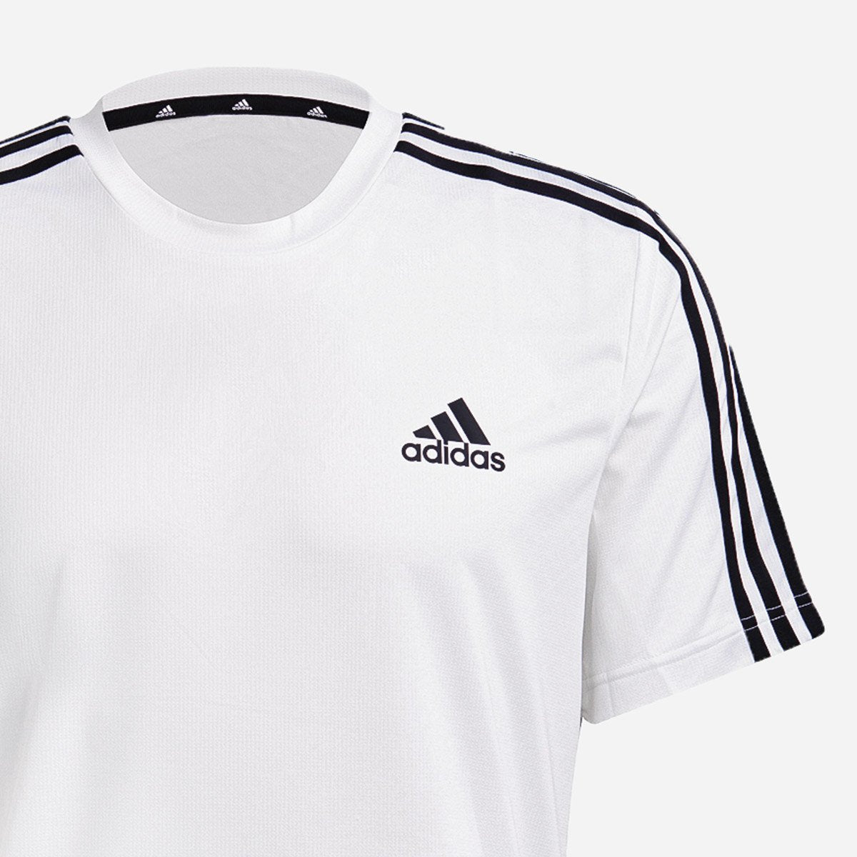Adidas Men's AEROREADY Designed To Move Sport 3-Stripes Tee in White