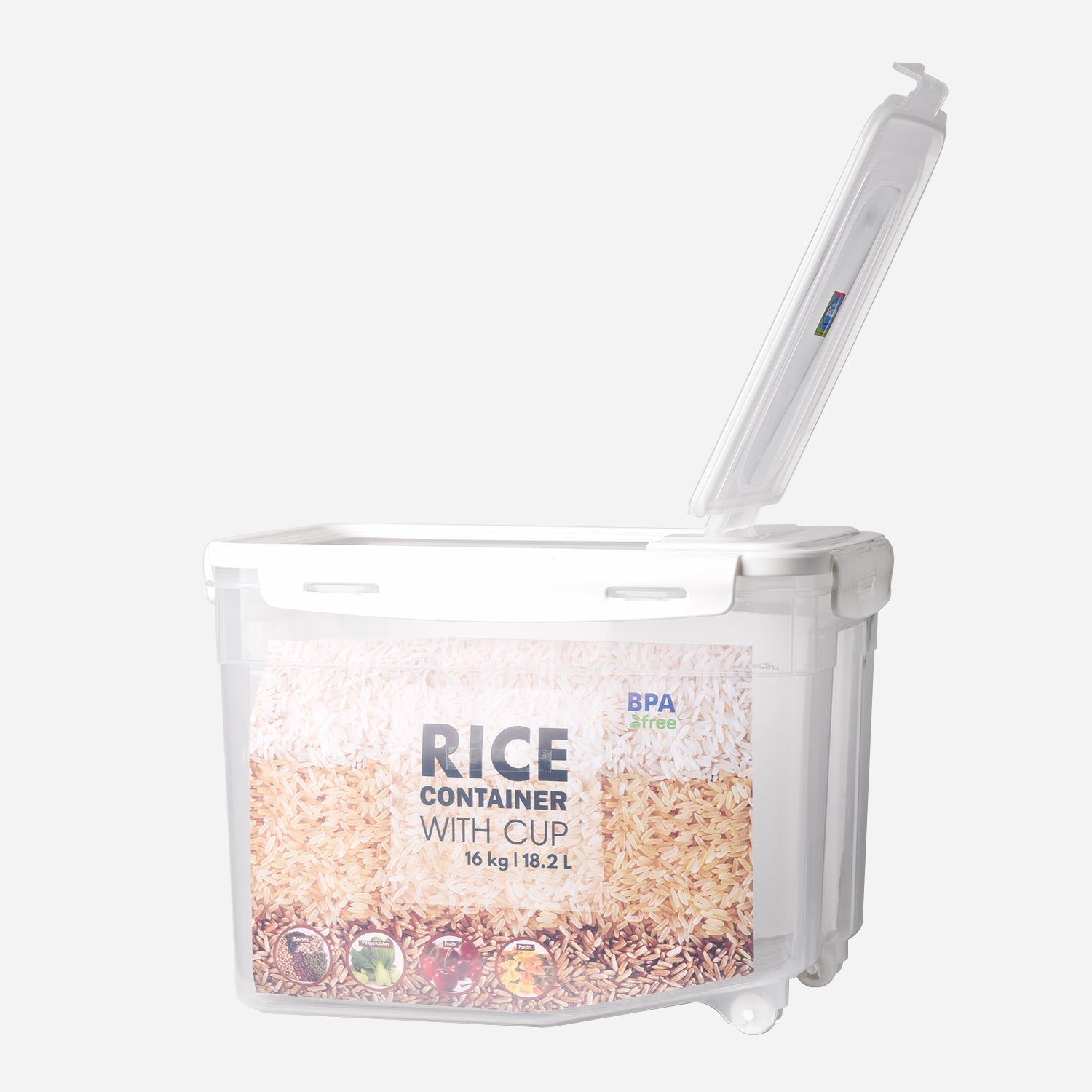 8 Liter Rice Storage Container with Wheels and Measuring Cup, White (Set of  2) 2FC007GY-S - The Home Depot