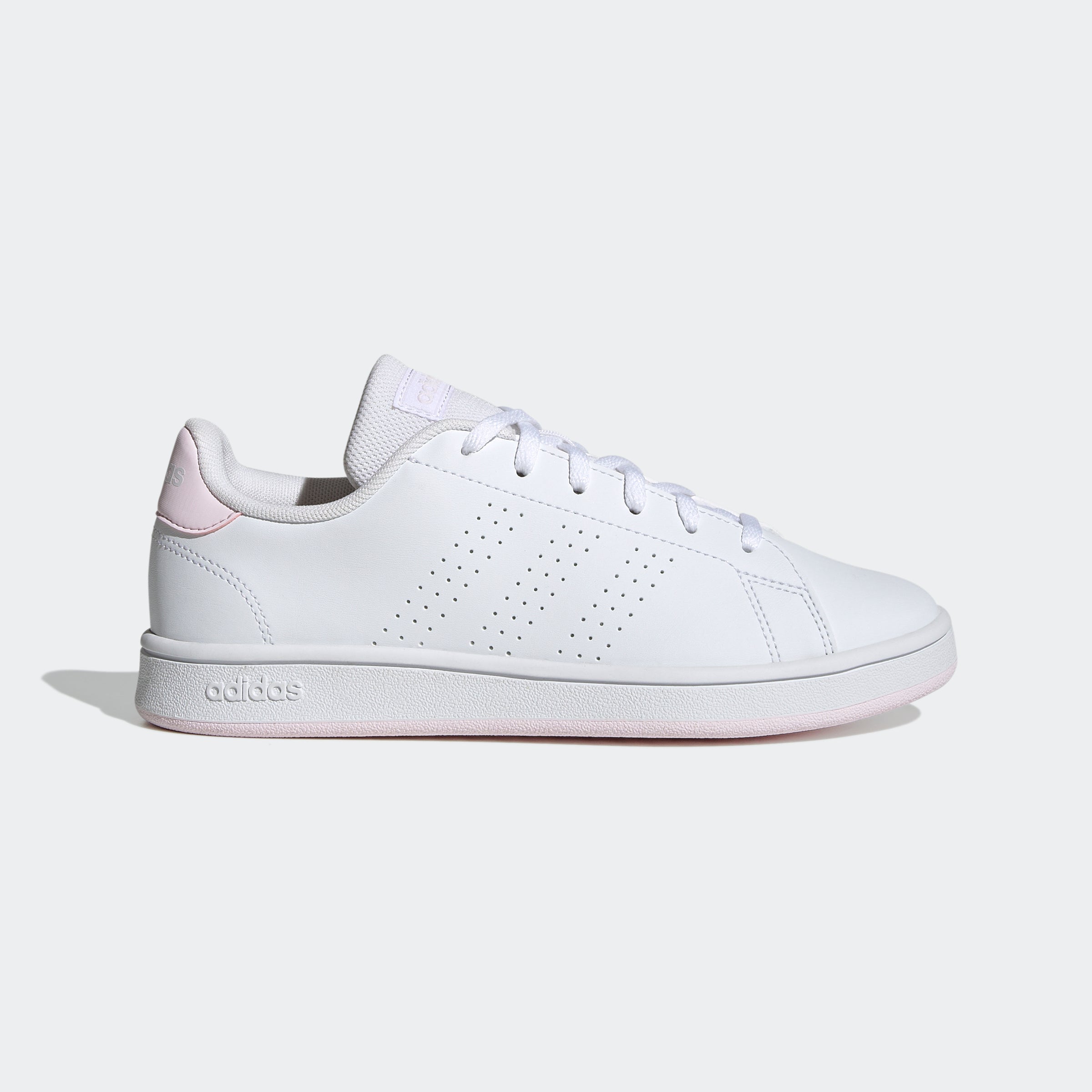 Adidas Women's Advantage Base Court Lifestyle Shoes in Cloud White/Almost  Pink