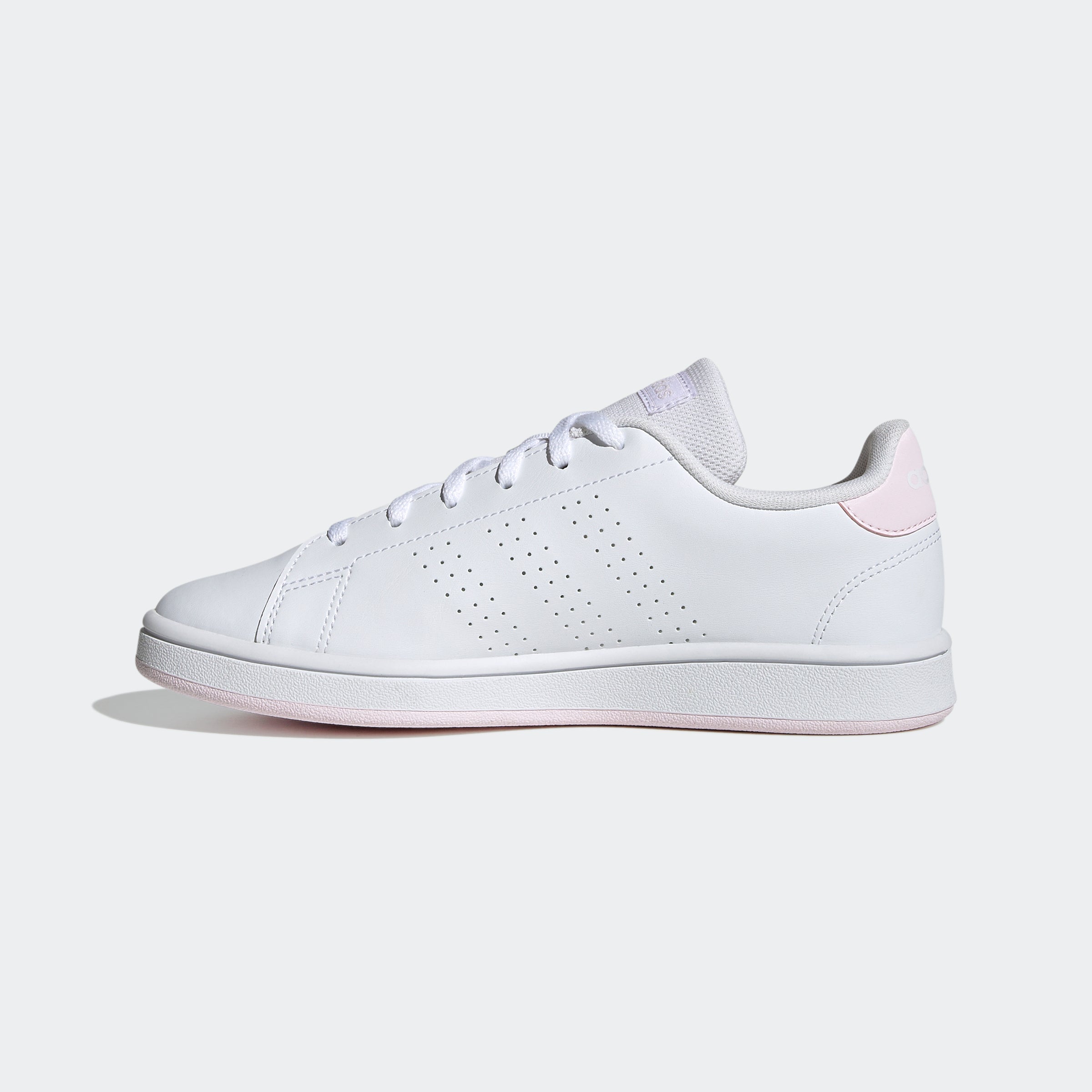 Adidas Women's Advantage Base Court Lifestyle Shoes in Cloud White/Almost  Pink