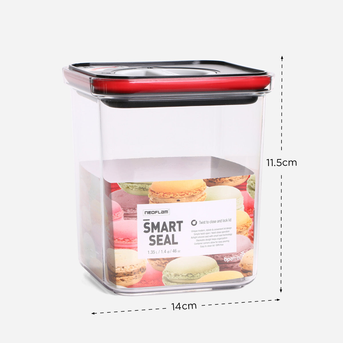 Neoflam Smart Seal Food Storage Container Square 91 Ounce - Each - Randalls