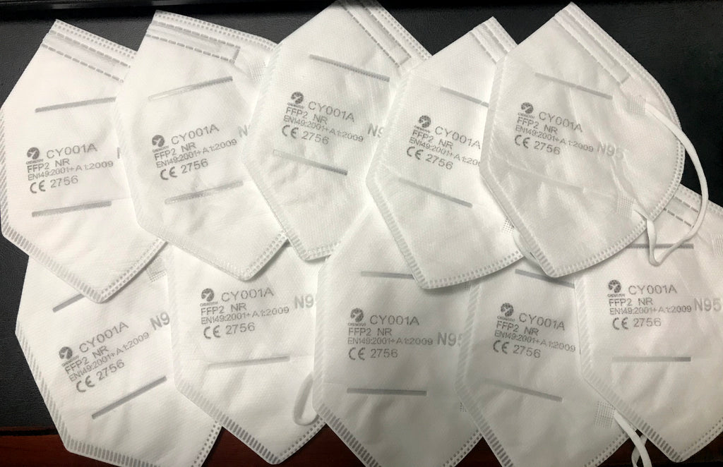 online inkjet printing logo, model, batch number, CE mark on face mask with SoliJet online inkjet coding machine