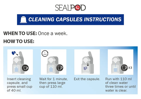 How to Use Sealpod Cleaning capsules for Nespresso original line machines