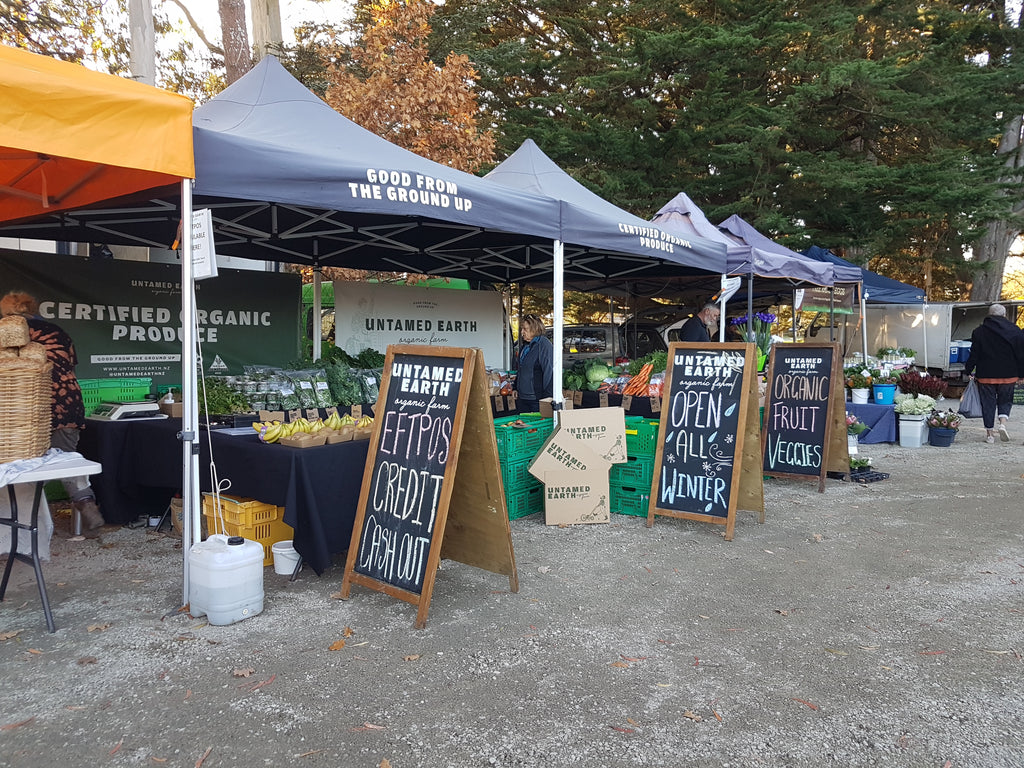 photo of the produce stall at the Ohoka Farmers' market