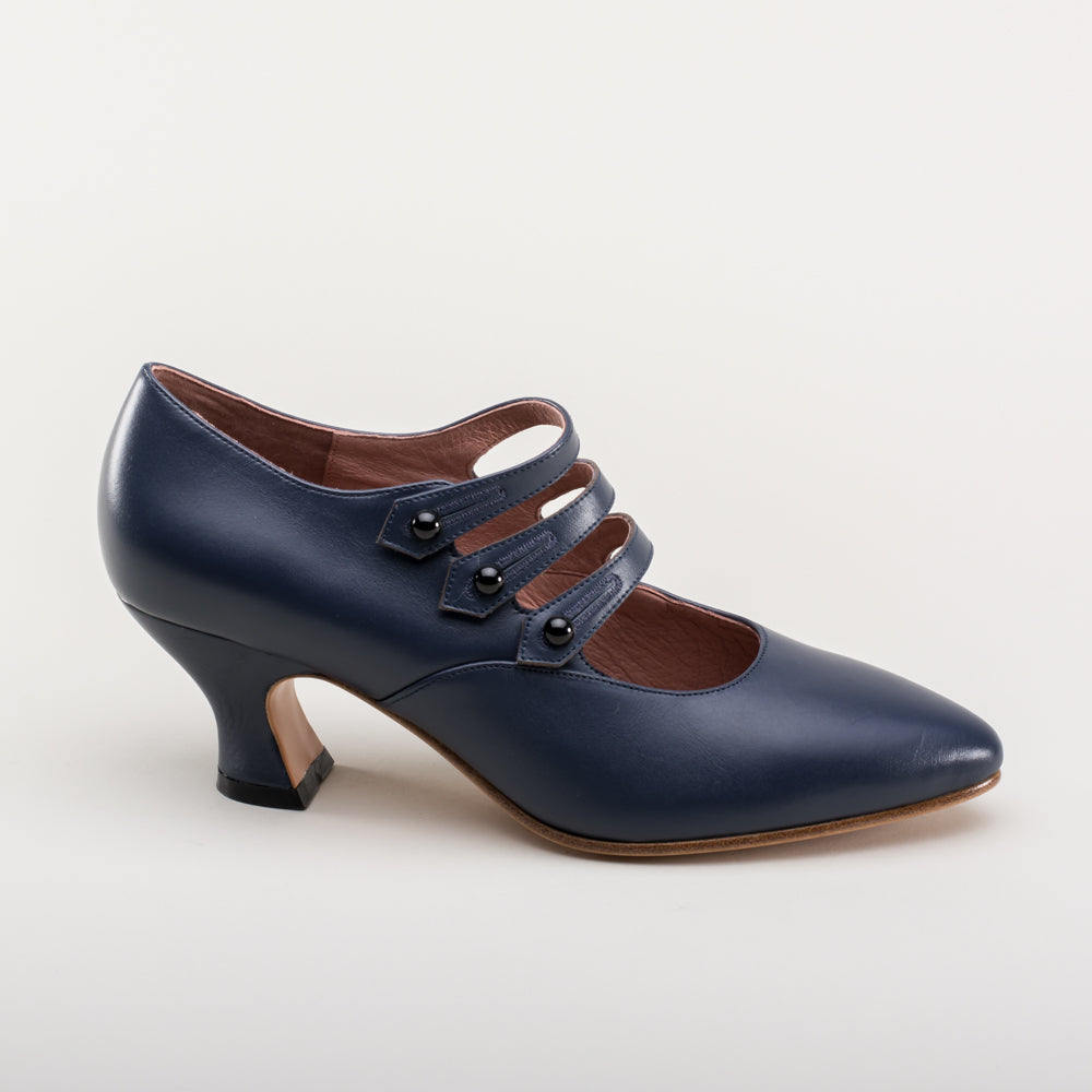 American Duchess: Bellatrix Women's Edwardian Shoes (Navy)