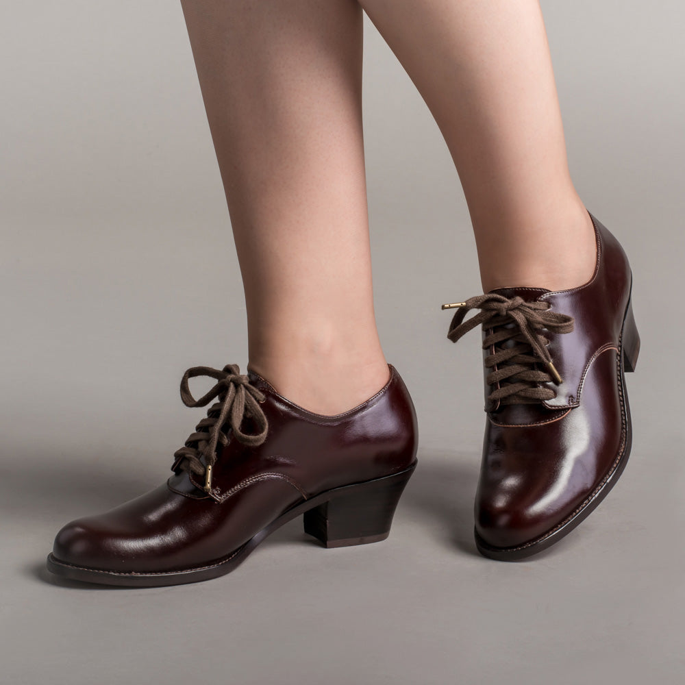 American Duchess: Jane Women's Vintage Oxfords (Cordovan)