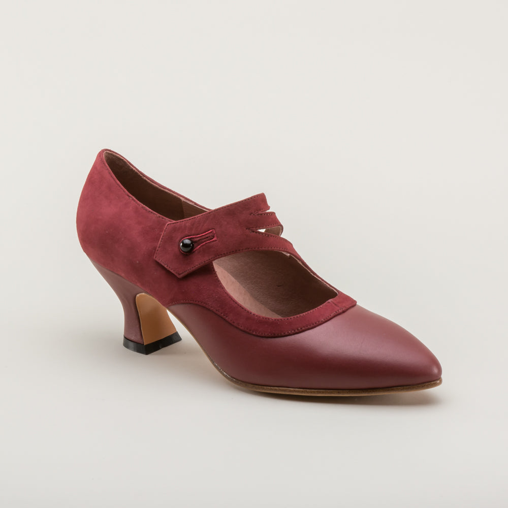 American Duchess: Mae Women's Edwardian Shoes (Red)