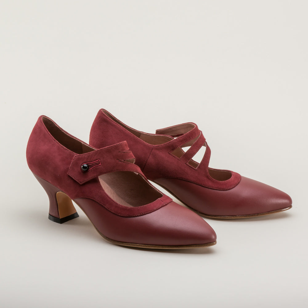 American Duchess: Mae Women's Edwardian Shoes (Red)