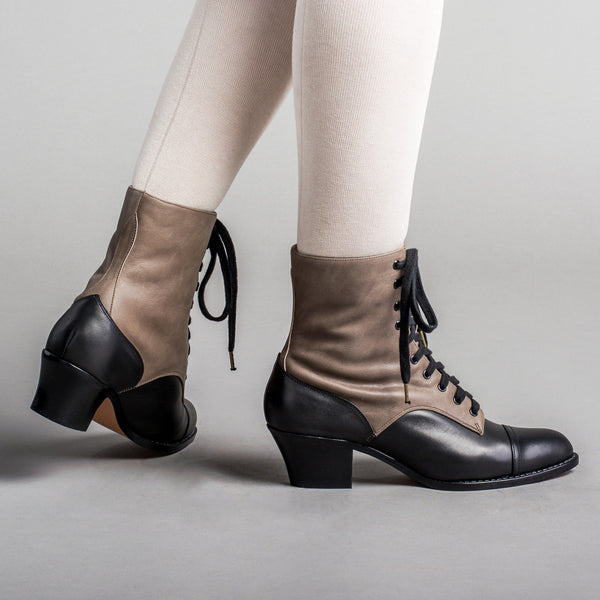American Duchess: Paris Women's Boots (Grey/Black)