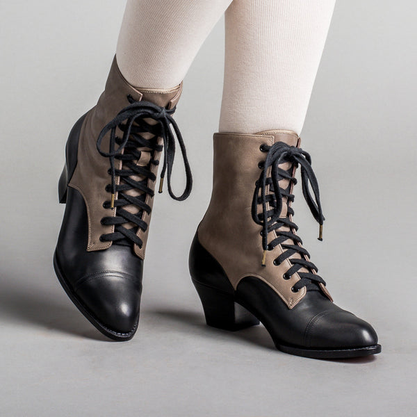 American Duchess: Paris Women's Boots (Grey/Black)